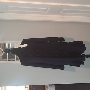 Tory Burch Navy Middie Button Down Dress